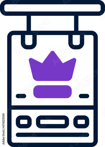 poster dual tone icon. vector icon for your website, mobile, presentation, and logo design.
