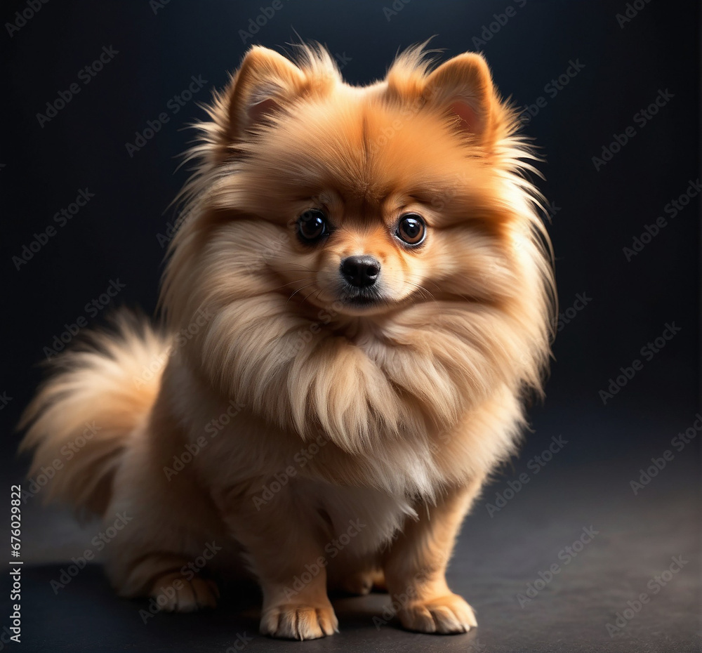 Pomeranian dog sitting