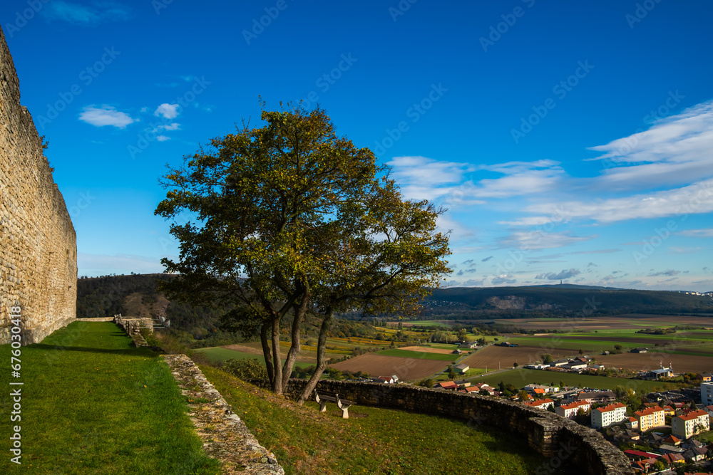 Castle ruins of Hainburg an der Donau, Austria. Travel destination. Architectural landscape