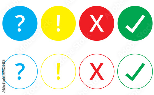 Set de iconos de signos. Vector