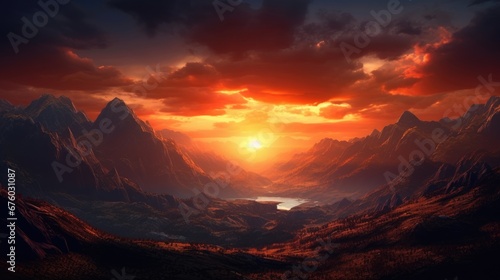 sunset in the mountains © faiz