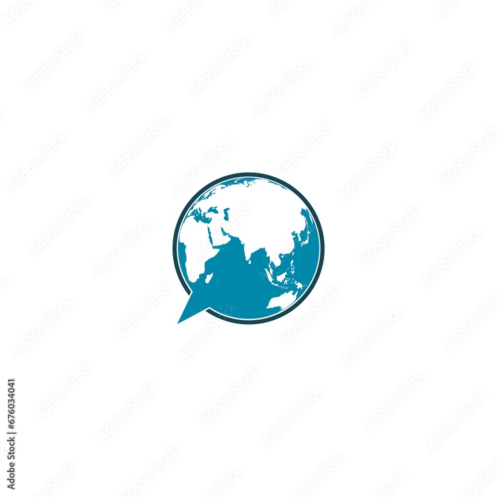Translation globe icon. Language translation icon. Globe speech bubble icon isolated on white background Translation globe icon. Language translation icon. Globe speech bubble icon isolated on white background