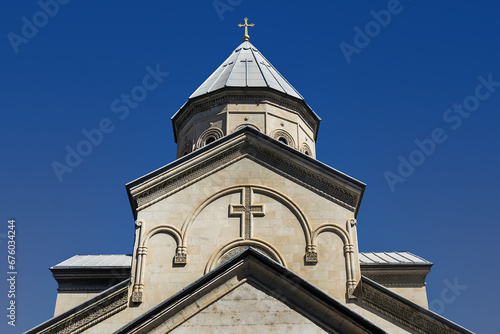 Tbilisi Georgian Orthodox Kashveti Church of St. George, located across from the Parliament building on Shota Rustaveli Avenue. Tbilisi, Georgia.