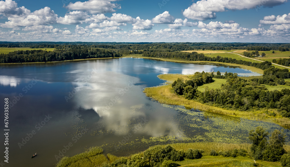 Summer at Aulejs lake (Latgale). Latvian nature.