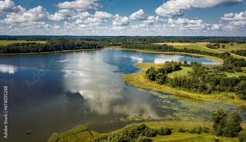 Summer at Aulejs lake (Latgale). Latvian nature.