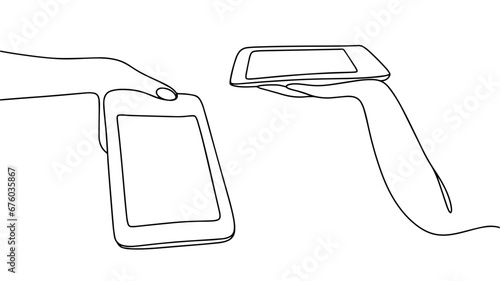 EBook. Hand. One line