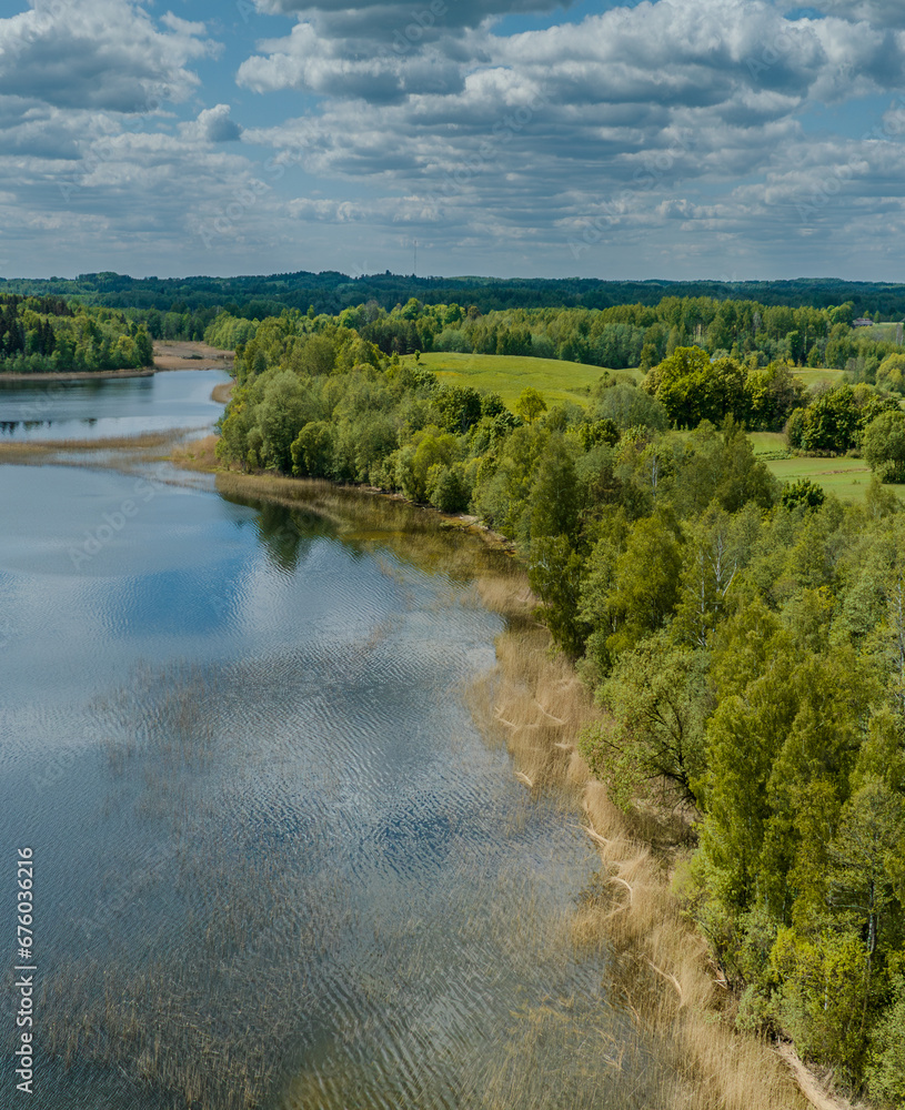 Summer at Sivers  lake (Latgale). Latvian nature.