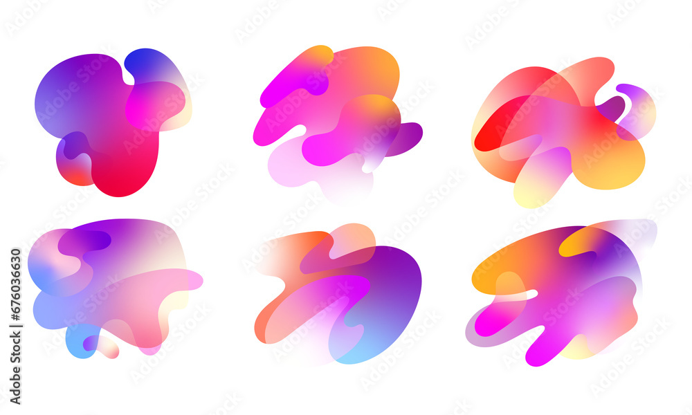 Gradient abstract shapes set. Shapes, aura aesthetic elements, minimalist design elements with blur gradients. abstract banners with flowing liquid shapes Template for logo, flyer or presentation Gradient abstract shapes set. Shapes, aura aesthetic elements, minimalist design elements with blur gradients. abstract banners with flowing liquid shapes Template for logo, flyer or presentation