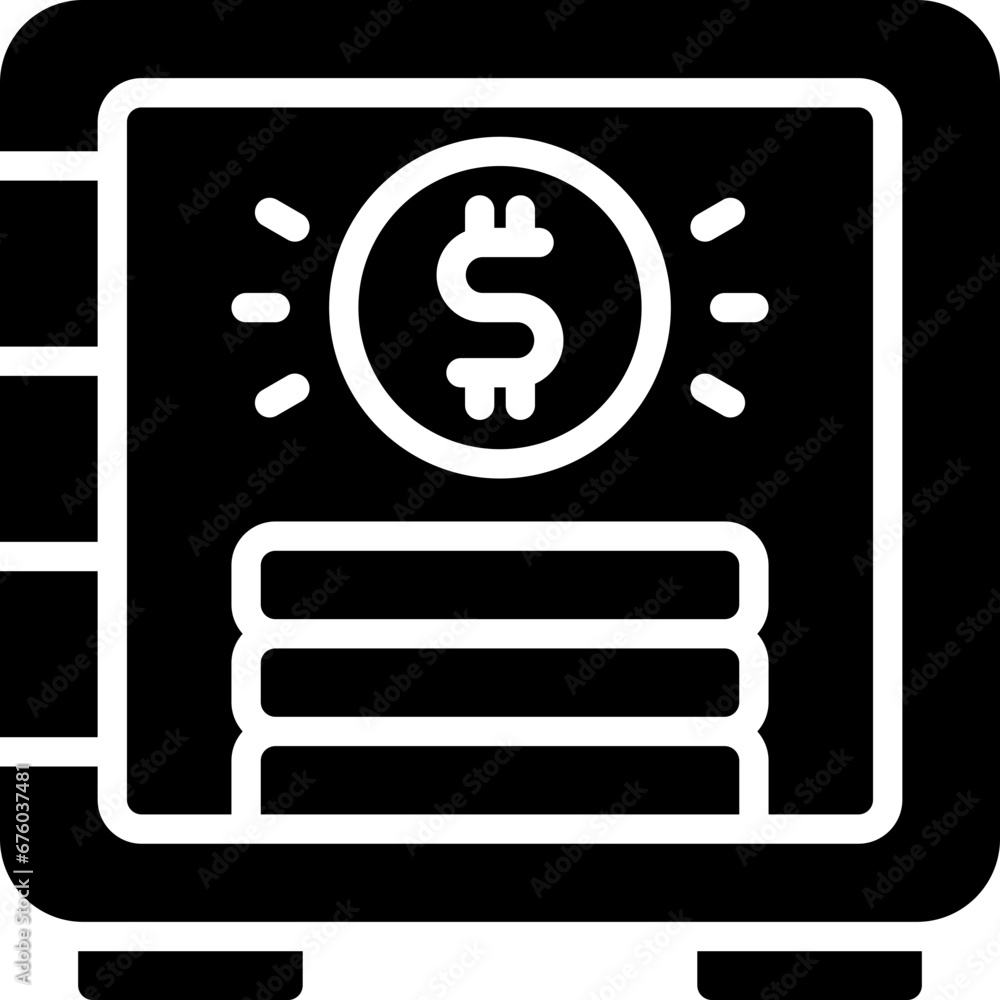 safe box glyph icon. vector icon for your website, mobile, presentation, and logo design. safe box glyph icon. vector icon for your website, mobile, presentation, and logo design.