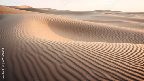 Golden sand dunes dessert background generativ ai