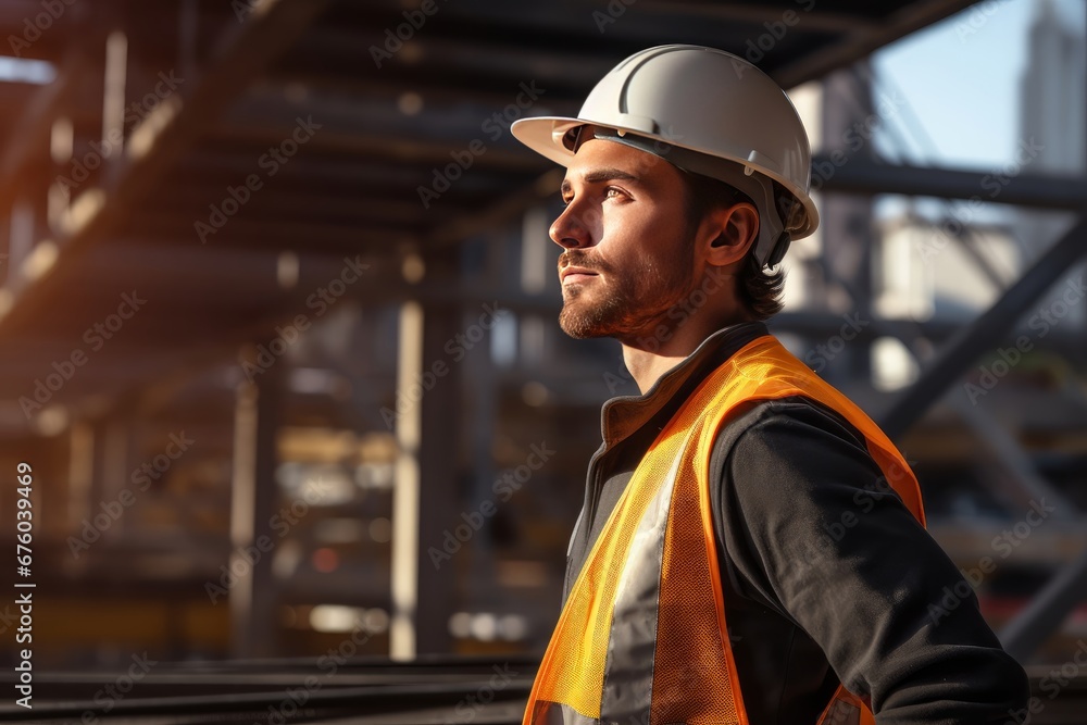 Construction worker in uniform Construction worker in uniform