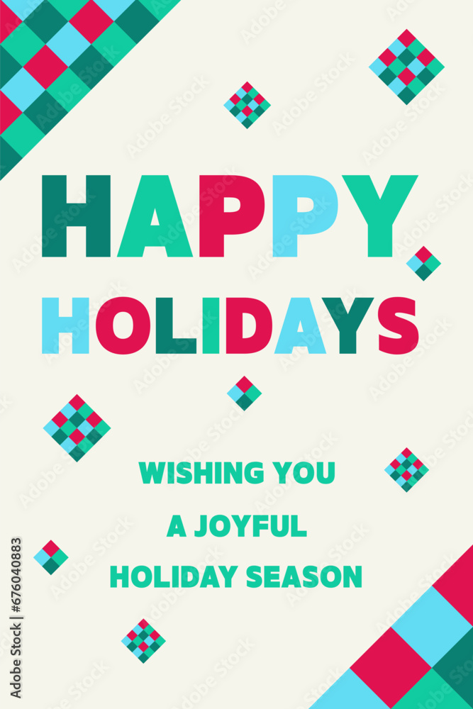 Colourful Christmas greeting card. Geometric design. Vector illustration Colourful Christmas greeting card. Geometric design. Vector illustration