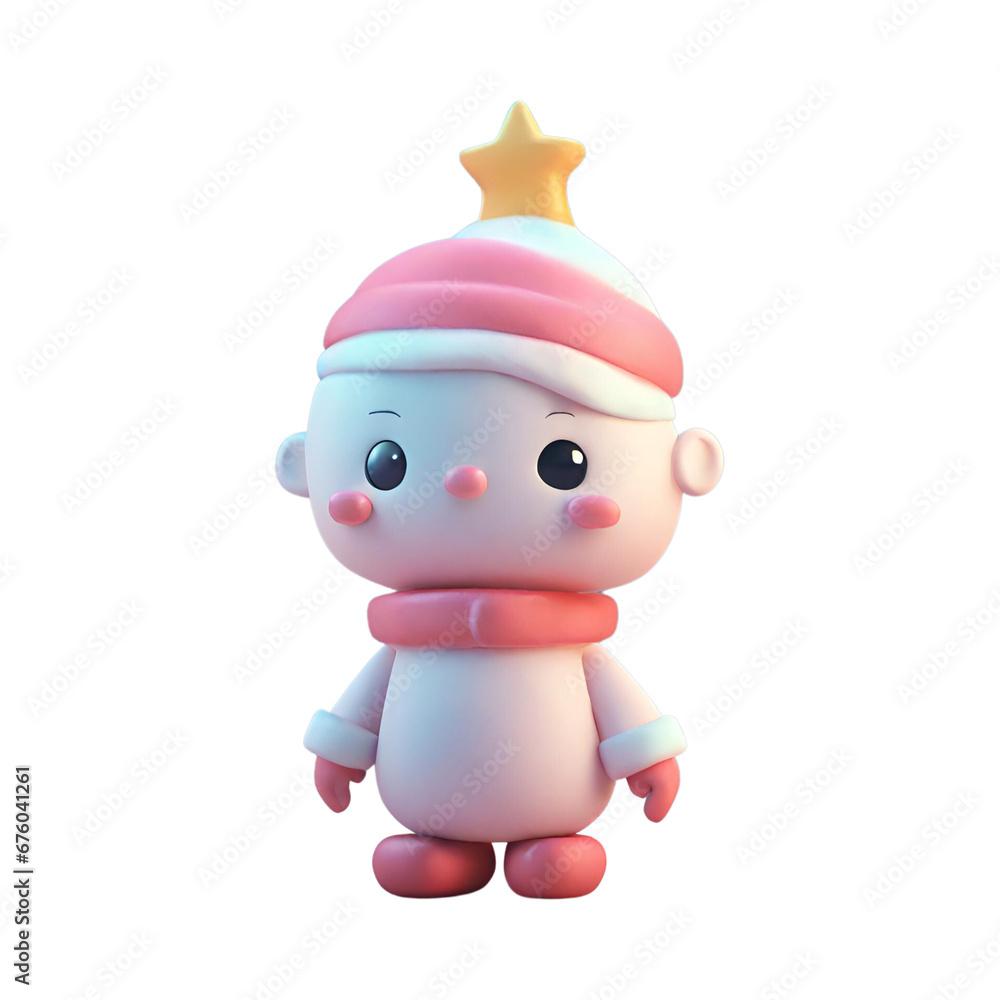 A cartoon character with a hat and scarf A cartoon character with a hat and scarf