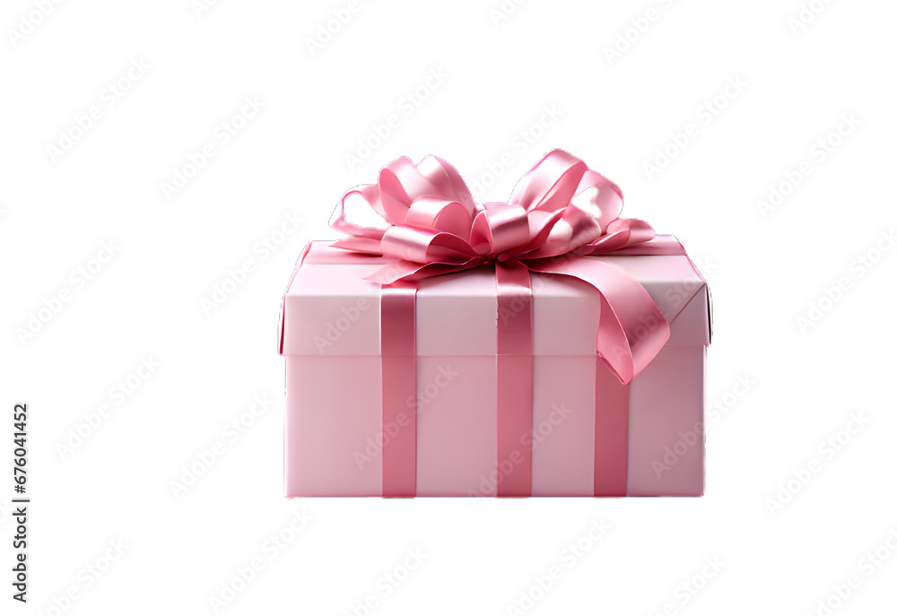 Fototapeta premium Gift box isolated on white background, PNG image