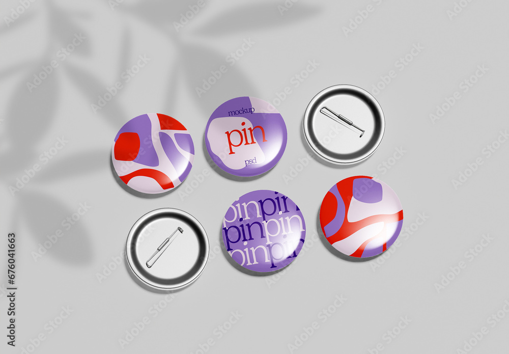 Array Pins Mockup Stock Template | Adobe Stock