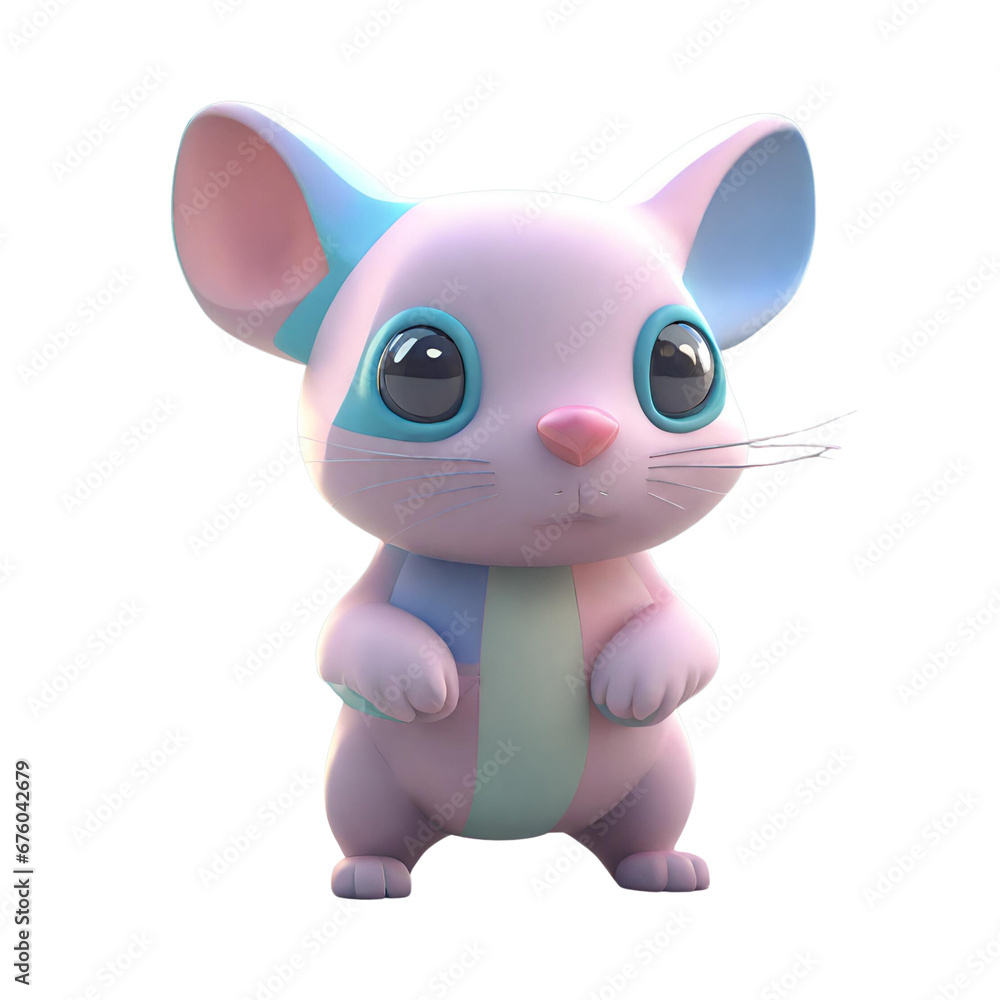 A cartoon mouse with big eyes A cartoon mouse with big eyes