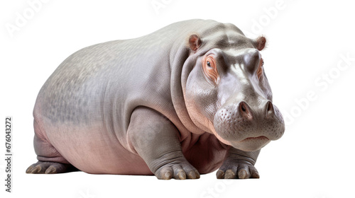 hippopotamus isolated on transparent backgroun