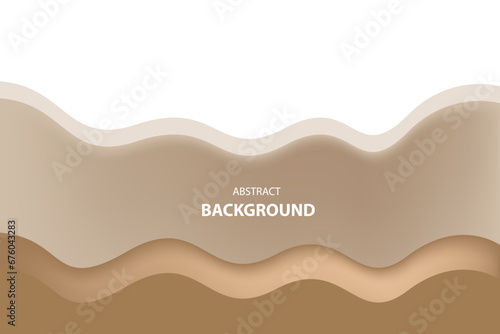 Brown wave gradient modern background with space for text and message. template design