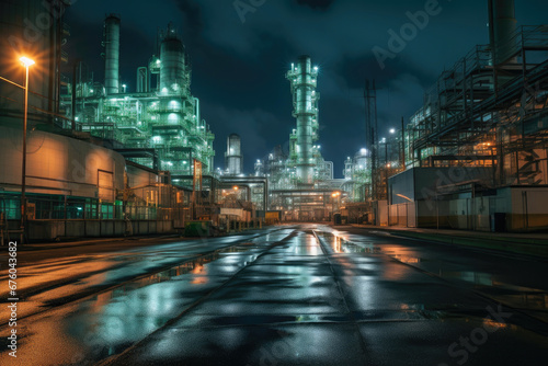 Darkened Silhouette: Fuel Manufacturing Facility