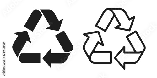Arrow icons for recycling and circulation