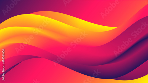 Abstract trendy 3d wavy fluid background wallpaper. Colorful gradient color 3d fluid liquid wallpaper background. Abstract 3d landing page template. Website concept, flyer, brochure, banner background