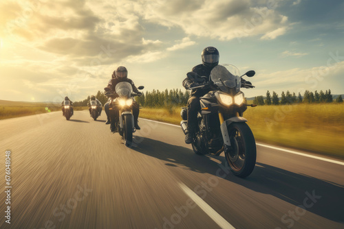 Riding the Clouds: Motorcycle Squadron © AIproduction