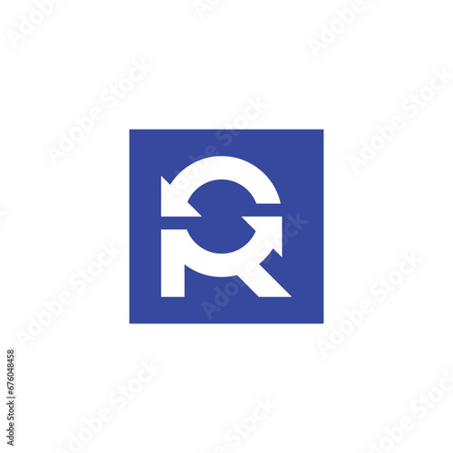 Leter R Recover logo icon Symbol Vector Design Template.