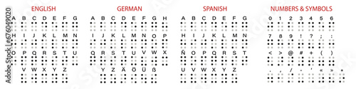 Braille alphabet. Braille day. 