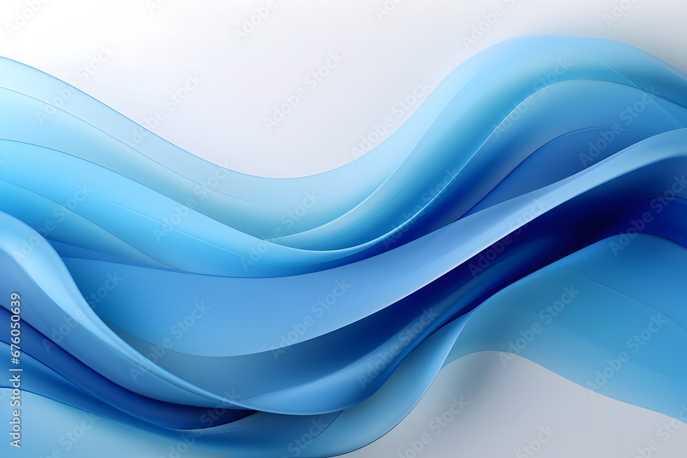 Fototapeta premium beautiful blue wallpaper with a smooth wave wallpaper, 3D digital wave structure of blue colors. blue wave with colorful swirls.
