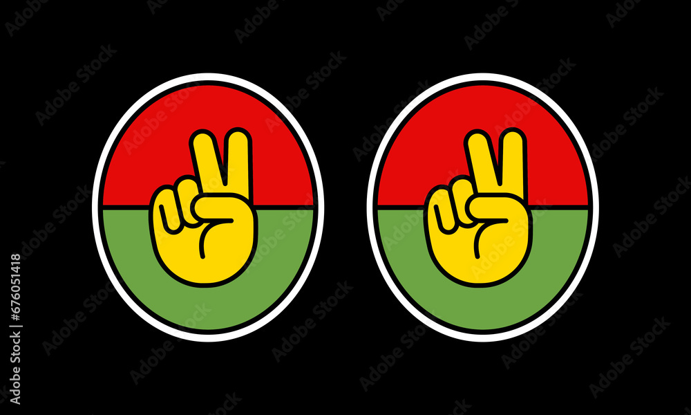 Obraz premium Soccer football game sport championship fan sticker to Burkina Faso.