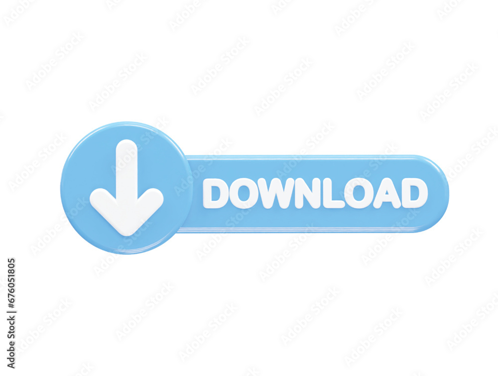 Download icon rendering 3d illustration transparent Download icon rendering 3d illustration transparent