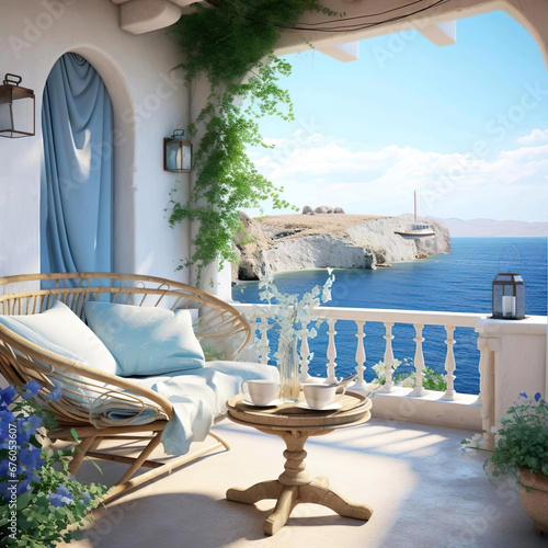 Fototapeta Naklejka Na Ścianę i Meble -  Mediterranean terrace