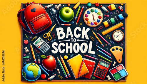 Chalkboard Charm: School Supplies Splash