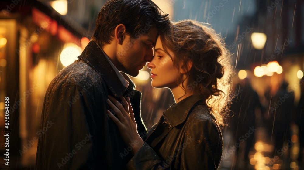 Obraz premium couple in love on the street 