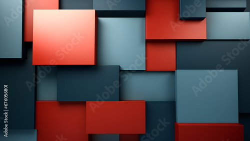 Fototapeta Naklejka Na Ścianę i Meble -  3d tiles business background with copy space