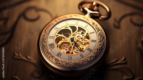 A beautifully designed pocket watch with a vintage feel, rendered in full ultra HD quality, highlighting its ornate craftsmanship.