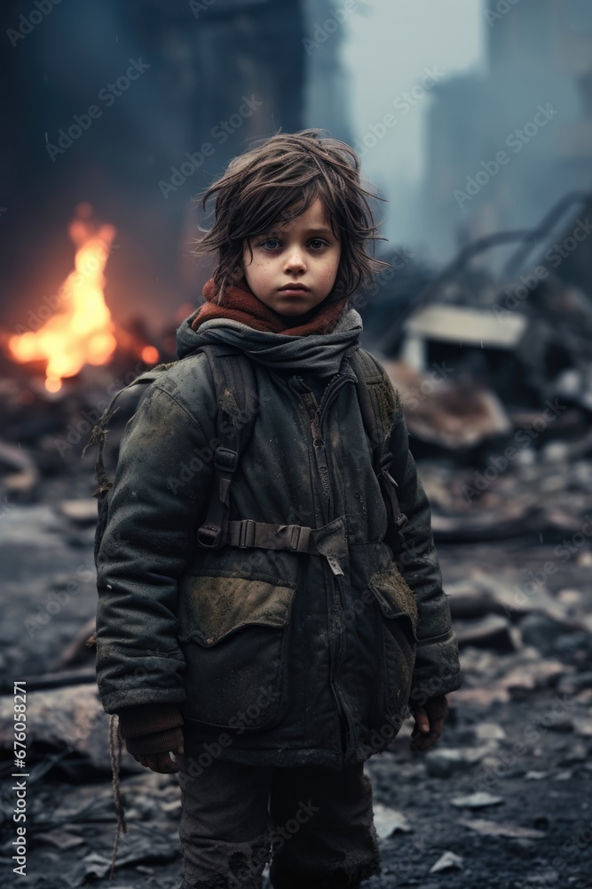 A young boy stands in front of a crackling fire. This image can be used to depict warmth, coziness, and the beauty of nature. A young boy stands in front of a crackling fire. This image can be used to depict warmth, coziness, and the beauty of nature.