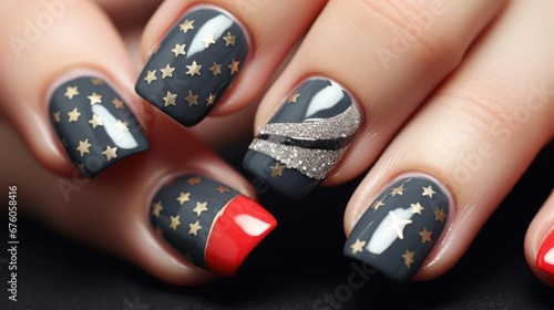 Beautiful trendy manicure