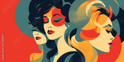 Empowerment in modern pop style  colorful illustration