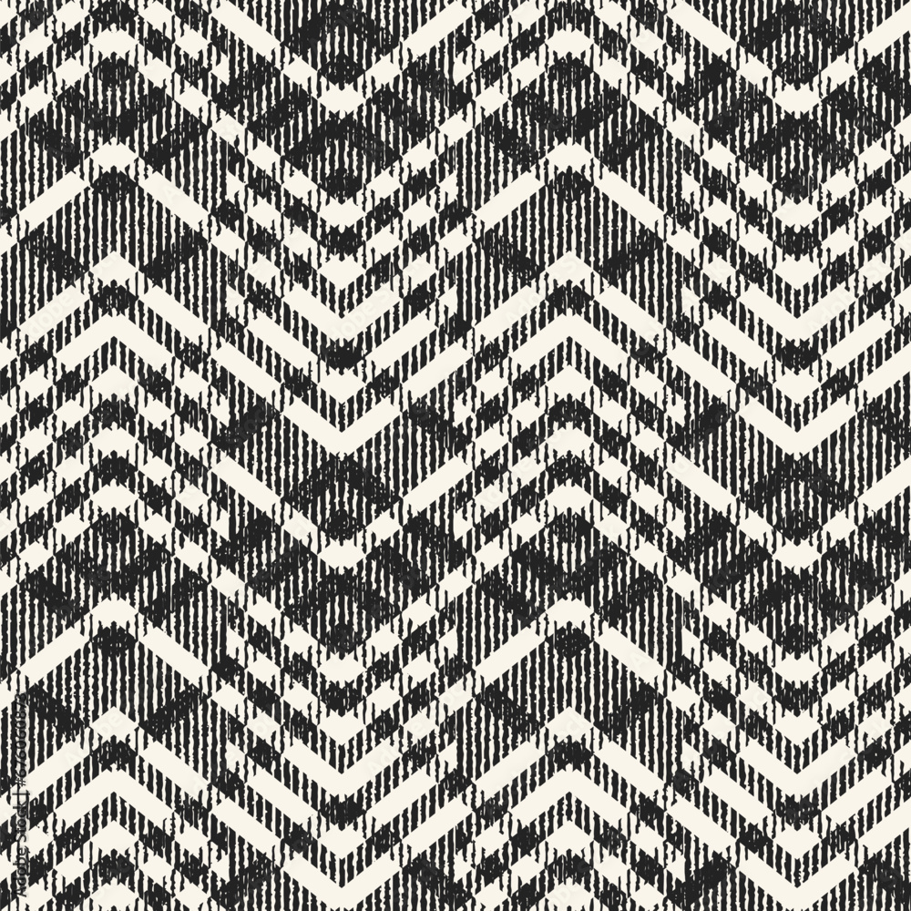 Monochrome Brushed Ornate Geometric Motif Textured Pattern Monochrome Brushed Ornate Geometric Motif Textured Pattern