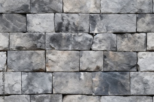 Old gray stone wall. Seamless background texture