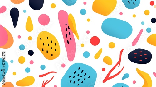 Fun colorful doodle seamless pattern
