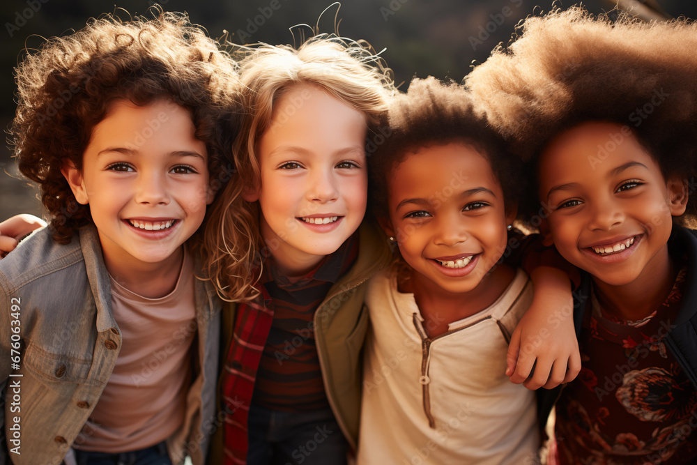 portrait of a group of children portrait of a group of children