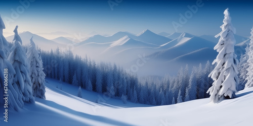 winter mountain landscape © MrAdobe