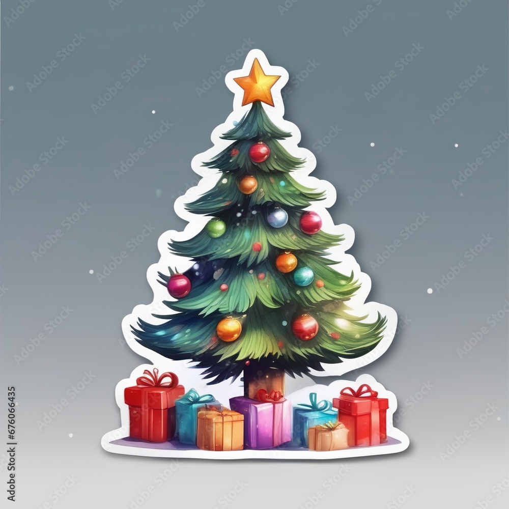 Fototapeta premium Christmas Tree with balls