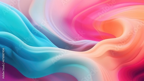 Abstract background Colorful twisted shapes in motion Digital art for poster flyer banner background or design element Soft