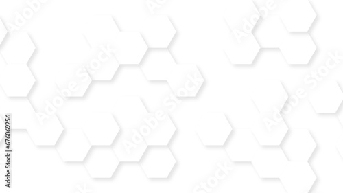 Abstract White Hexagonal Background. Luxury White Pattern. Vector Illustration. 3D Futuristic abstract honeycomb mosaic white background. geometric mesh cell texture.	
