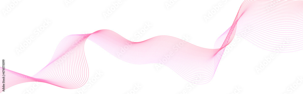 Fototapeta premium Dynamic gradient colorful flowing wave design element. Abstract wavy lines gradient vector line blend element. 