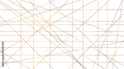 Low poly abstract white and golden lines background vector. Random line pattern background. Random chaotic lines abstract geometric pattern vector background.