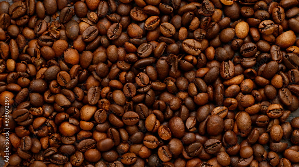 Obraz premium granos de cafe en primer plano
